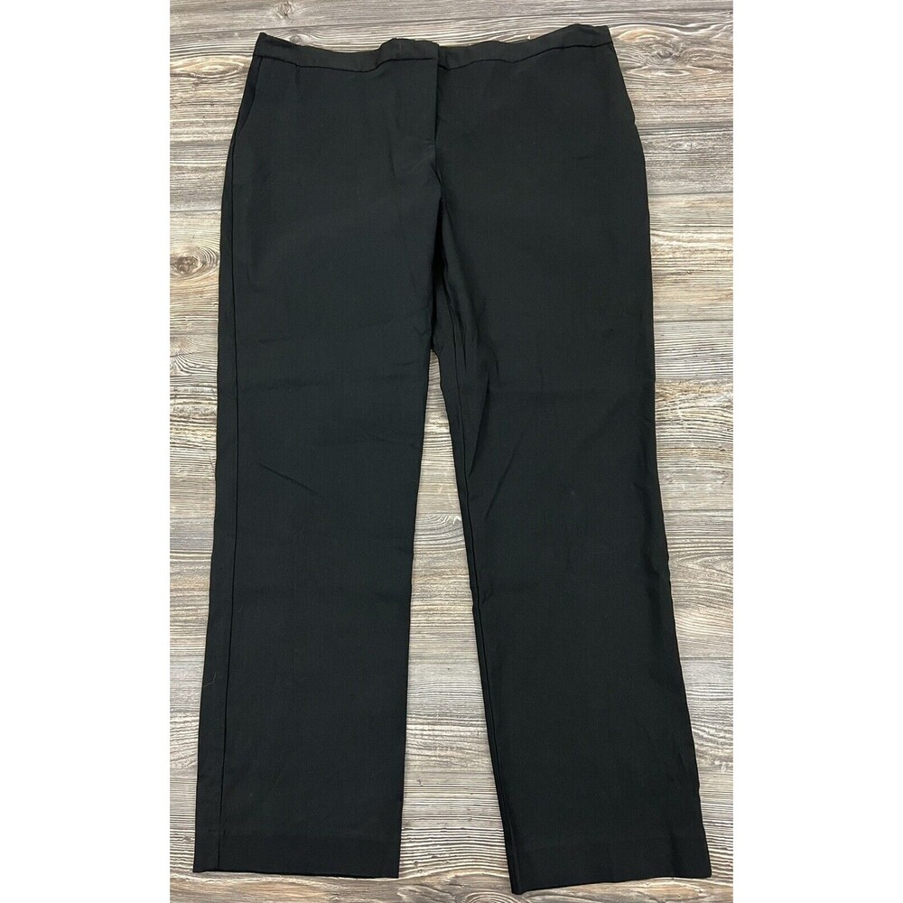 MARIO SERRANI Italy Black Dress Pants Size 16‎ Slim Fit Tummy Control NWT